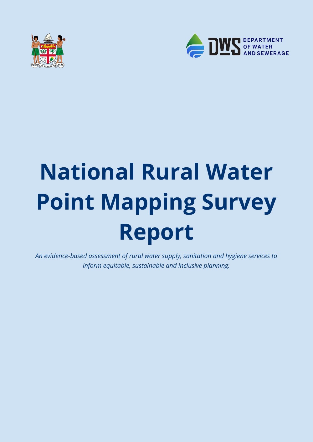 Cover of the National Rural Water Point Mapping Survey Report